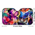 thumbnail image 2 of GZHJMY Car Front Windshield Sunshade UV Heat Protection, Foldable Auto Windshield Sun Visor for SUV Sedan Multicolored Butterflies, Car Sunscreen Blocks UV Rays Heat 51x27.5inch Keep Vehicle Cool, 2 of 5
