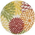 thumbnail image 2 of Nourison Aloha Indoor/Outdoor Red Multi Colored 5'3" x round Area Rug, (5 Round), 2 of 10