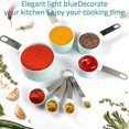 thumbnail image 4 of AAOMASSR 8 Pieces Measuring Cups and Spoons Set,Stackable Stainless Steel Holder and Hook, Engraved Volumes,Great for Dry and Liquid Ingredients,Small Teaspoon with Plastic Head, 4 of 8