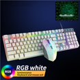 thumbnail image 4 of Youkk RGB Gaming Keyboard and Mouse USB Wired LED Backlight Gaming Mouse Keyboard and Mouse Pad for Laptop PC Computer Gaming and Work White, 4 of 6