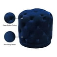 thumbnail image 3 of Meridian Furniture Harper Contemporary Velvet Ottoman/Stool in Navy, 3 of 4