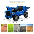 thumbnail image 4 of BeesClover 12V Kids Electric Ride on Truck Car Remote Control,12v 4WD Kids Ride-on Dump Truck with Parent Remote Control, Electric Toy Car with Automatic Dump Bed & Shovel, 4 of 8