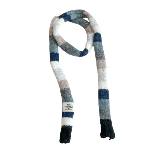 Guardurnaity Bufanda suave a rayas estilo Y2K tejida en fibra acrílica para la mujer moderna y fashionista. Bufanda delgada para mujer. Bufanda Accesorios de disfraces tipo+4 190 x 10 cm