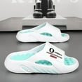 thumbnail image 5 of Men's Slide Sandals, Casual Non-Slip Slippers, Indoor Outdoor Sports Beach Shower Open Toe Shoes, Universal Size, EVA Upper, Plaid Pattern, Spring SummerSuitable for men & women, 5 of 9