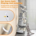 thumbnail image 5 of HYJY 62.2inches Cat Tree Cat Towers Cat Condo with Platform & Hammock, Scratching Posts for Kittens Pet Play House with Plush Perch for Indoor Activity Relaxing, 5 of 18