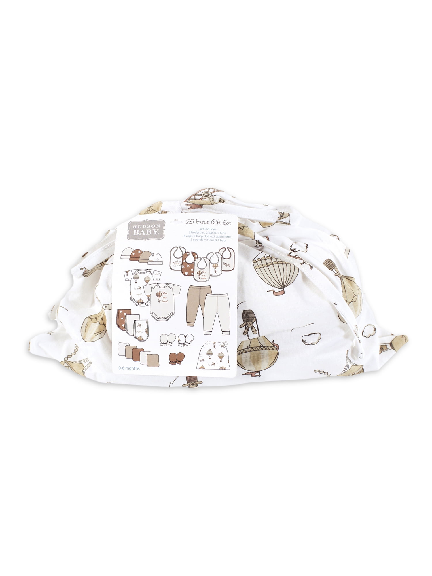Hudson Baby Shower Gift Sets, 25-Piece, Sizes Newborn-6 Months
