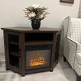 Parrot Uncle 45" Industrial Corner Electric Fireplace TV Stands with 2 ...