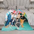 thumbnail image 4 of Kpop BTS Super Soft Throw Blanket Ultra Soft Flannel Blankets Home Furnishing Blanket Sofa Blanket 50"X40", 4 of 7