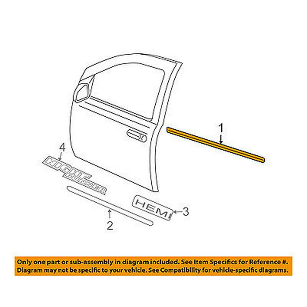 Front Door Window SweepBelt Molding Weatherstrip Right 55362094AB