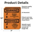 thumbnail image 2 of (2 Pack) Buried Cable Call Before Digging Bilingual OSHA Warning Sign, 2 of 7