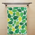 thumbnail image 4 of 2 Pack Premium Hand Towels - Ultra Soft & Highly Absorbent - Abstract Colorful Leaves Absorbent Washcloths for Bathroom Hotel Kitchen 30x15in, 4 of 6