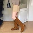 thumbnail image 5 of VBDB Women's Knee High Boots Chunky Block Heel Long Boots Square Toe Low Heel Boots for Women, 5 of 6