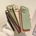 thumbnail image 5 of Compatible with iPhone 12 Case，Simple Cute Solid Color Design Frosted Soft TPU Silicone Anti-Fall Anti-Scratch Slim Shockproof Protective Case for iPhone 12 -Green, 5 of 8