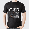 thumbnail image 2 of Lotusprinthandmade Cat God is Not An Option He is a Necessity Black Classic Unisex T-Shirt 100% Cotton S-5XL (S), 2 of 5