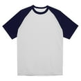 thumbnail image 6 of Godokuleh Men's Raglan Baseball T Shirts Cotton Crew Neck Short Sleeve T-Shirts Casual Soft Vintage Workout Athletic Tee Shirt Navy XL, 6 of 6