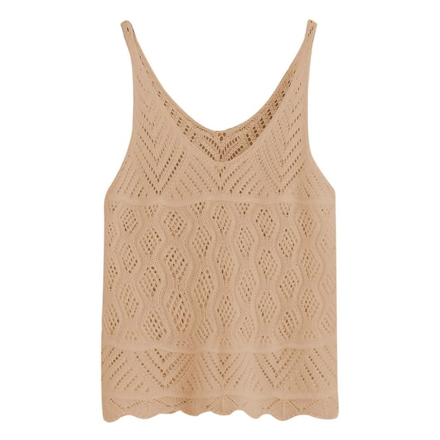 Pompotops Débardeur Camisole Sans Manches à Col Rond Décontracté à Imprimé Camouflage pour Femme