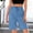 Blue, variant on Bermuda Shorts for Women Trendy High Waist Knee Length Chino Long Shorts Drawstring Summer Casual Solid Color Short Black