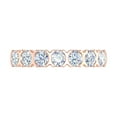 thumbnail image 3 of 1 Carat 7-stones Diamond Wedding Band Ring in 14K Rose Gold (Ring Size 11) (SI1-SI2 Clarity), 3 of 5