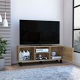 thumbnail image 5 of Modern Light Oak TV Stand for Up to 43" TVs Space-Saving Design, Dual Shelves, 1 Cabinet, Decor Display, Contemporary Home Interior, 5 of 7