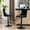 Black,Black Base, variant on Swivel Counter Height Bar Stools Set of 2, Kitchen Island Barstools, Velvet Adjustable Bar Height Stool Chairs, Tufted Back, Modern Upholstered Bar Stools, Metal Base, Sillas para Barra de Cocina