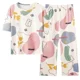 thumbnail image 4 of Verano de manga corta de dibujos animados lindo dulce estilo coreano ropa para el hogar traje de princesa ropa de dormir de mujer siete medio pantalón, 4 of 5