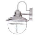 thumbnail image 2 of Hampton Bay 11.7 in. 1-Light Brushed Nickel Cottage Hardwired Outdoor Wall Light Lantern Sconce with No Bulb Included, 2 of 4