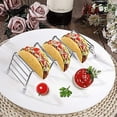 thumbnail image 2 of Soporte para tacos de acero inoxidable, herramientas en forma de onda, utensilio de cocina para tacos duros o blandos, Hot Dog, 2 piezas, 2 of 5