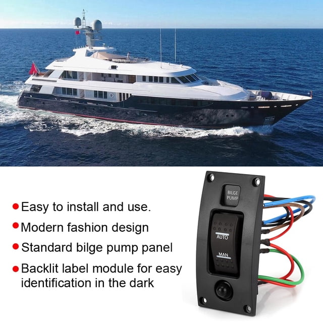 Nuevo Panel De Interruptor De Bomba Basculante LED Resistente Al Agua Para Uso Marino Con Sello IP66, Fácil De Instalar Y Usar Con Interruptor IP666 Sellado C7