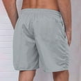 thumbnail image 4 of Njagoc3 Mens Light Gray Beach Shorts, Drawstring Waist, Quick - Dry, Summer Beach & Leisure Use, 4 of 5