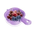thumbnail image 4 of SugarBloom Two-Layer Fruit and Berry Strainer Basket with Handle, Removable Draining Basket for Kitchen, Handheld Colander for Blueberries, Veggies, and Small Fruits,Purple, 4 of 7