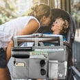 thumbnail image 3 of Bedside Caddy, Casewin Storage Organizer with 8 Pockets, Durable Oxford Hanging Bag, Pouch, Holder for Books, Phones, Tablets, Magazines, Best for Dorm Room Bunk Bed, Hospital Bed Rail (Grey), 3 of 7