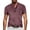 Burgundy, variant on Men's Cotton Shirt Short Sleeve Summer Casual Button Stand Neck Breathable Solid Color Top Blue