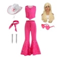 thumbnail image 1 of Disfraz rosa de película para niña, conjunto de ropa con Top estrellado y pantalones, vestido de princesa para fiesta de cumpleaños y Halloween, 2023, 1 of 3