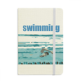 thumbnail image 1 of Swimng Water Sport Art Deco Fashion Notebook Official Fabric Hard Cover Classic Journal Diary, 1 of 3