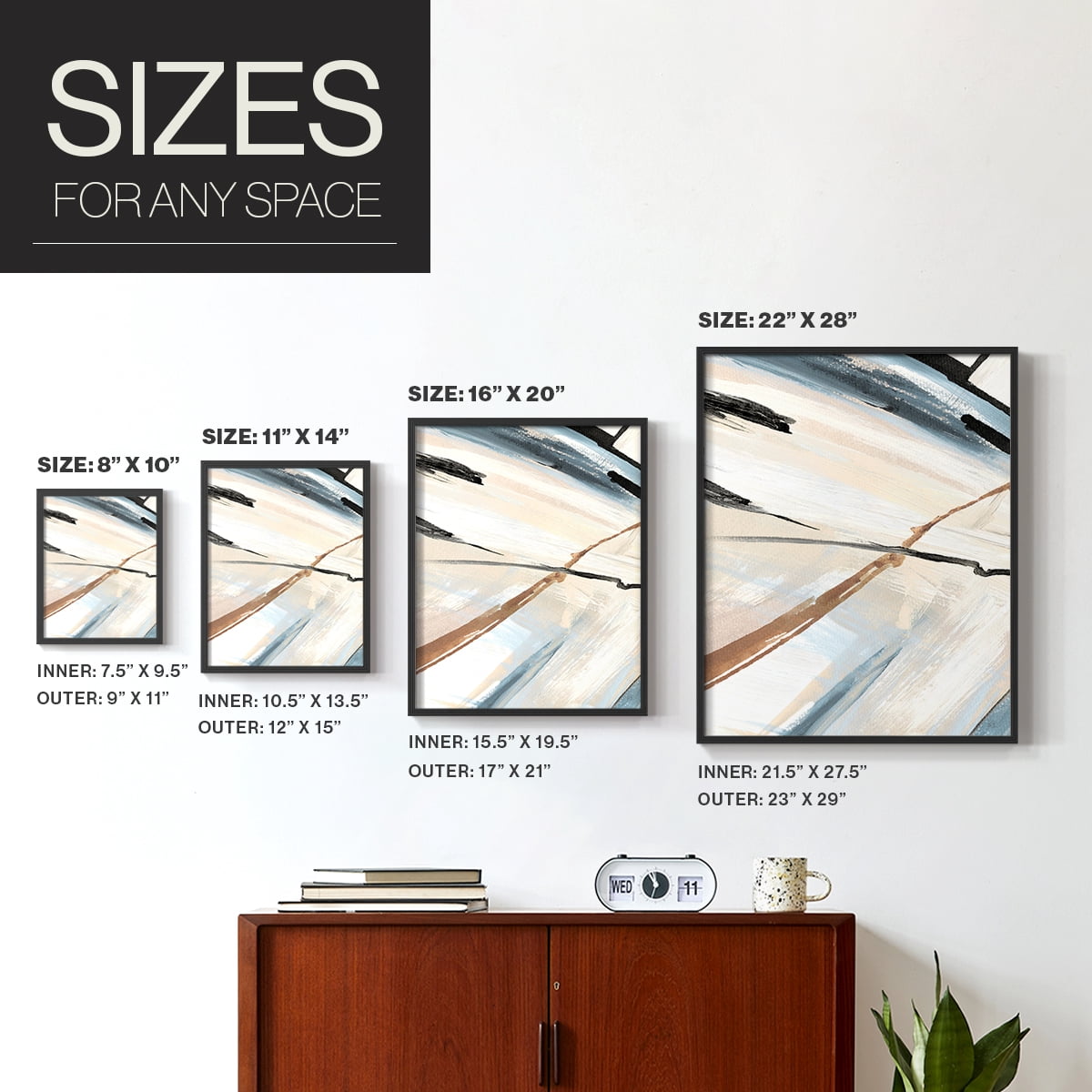 Dancing Wind Revisit II Framed Print in Black Solid Wood Framed Print No Nail Hanging