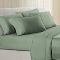 thumbnail image 2 of Benzara BM46112 Tours Cotton Full Size Sheet Set with Double Hem, Green - 6 Piece, 2 of 2