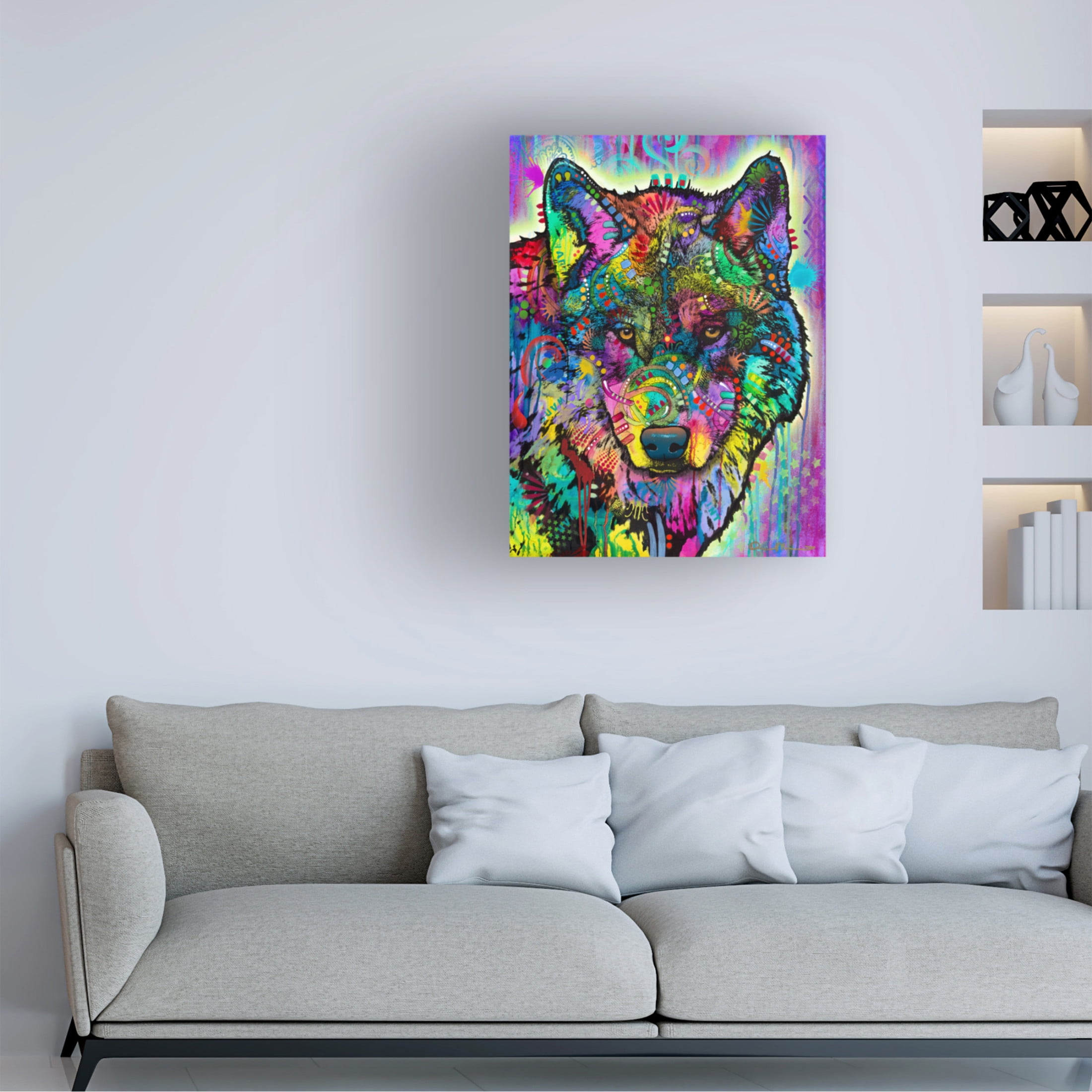 Canvas Wall Art - Dean Russo 'Warf Wolf' Wall Art for Living Room, Bedroom, or Office Décor by Trademark Fine Art - 18 x 24 Inches