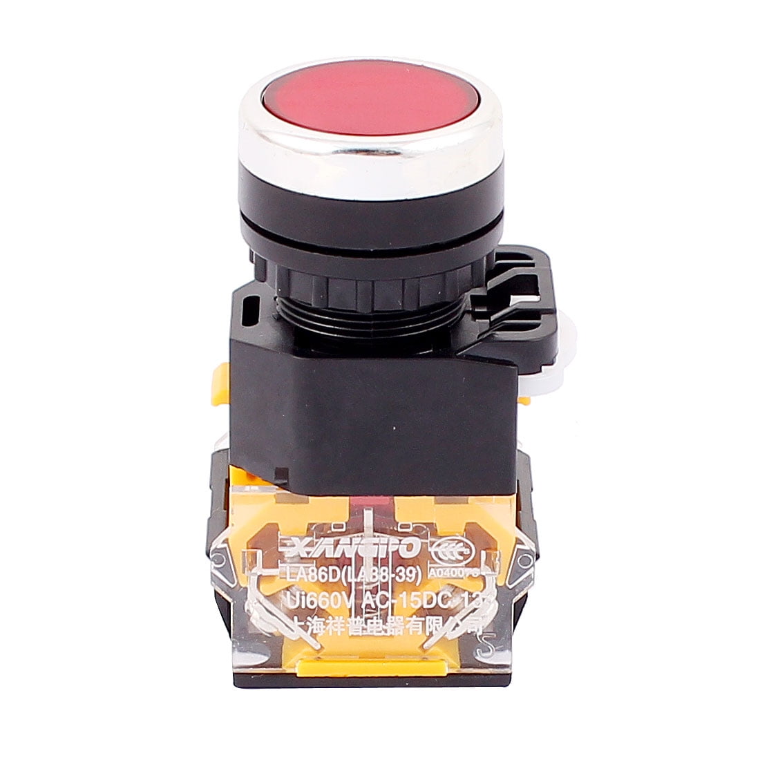 Red Button 4 Terminals DPST Momentary Emergency Stop Push Button Switch