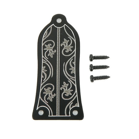 

Truss Rod Cover Plate Decorative Effect Standard Size Wear Resistant Guitar Truss Rod Cover Flower Pattern 3 Holes With Screws For Musical Instrument