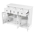 thumbnail image 3 of Modern Sideboard Buffet Cabinet with Storage Drawers and Doors, Rubber Wood Console Table Cupboard for Living Room Dining Room Hallway, 3 of 12