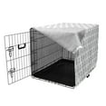 thumbnail image 3 of Cats Dog Crate Cover, Monochrome Simple Funny Kitty Faces Pets Animals Doodle, Easy to Use Pet Kennel Cover for Medium Large Dogs, 35" x 23" x 27", Charcoal Grey and White, by Ambesonne, 3 of 6