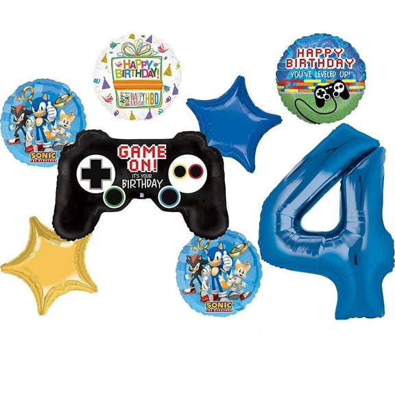 Sonic The Hedgehog 4th Birthday Party Supplies and Balloon Decorations