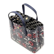Tory Burch Womens Blake Printed Pebbled Leather Small Satchel (Navy / Red)