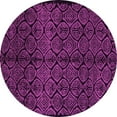 thumbnail image 1 of Ahgly Company Indoor Round Abstract Pink Modern Area Rugs, 6' Round, 1 of 4