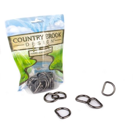 

10 - Country Brook Design® 1 inch Gunmetal Heavy Welded D-Rings