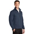 thumbnail image 4 of Port Authority Active 1/2 Zip Soft Shell Jacket-4XL (Dress Blue Navy), 4 of 6