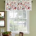 thumbnail image 4 of 2 Pack Valances for Windows, Watercolor Flowers Window Valances for Living Room/Bedroom/Bathroom, Farmhouse Spring Floral Botanical Light Filtering Kitchen Curtain Valance 54"W x18" L, 4 of 9