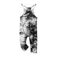 thumbnail image 2 of Odeerbi Kids Girls Summer Jumpsuit Tie-dye Bib Overalls Casual Sleeveless Rompers Long Pants with Pockets 5-14 Years Black, 2 of 6