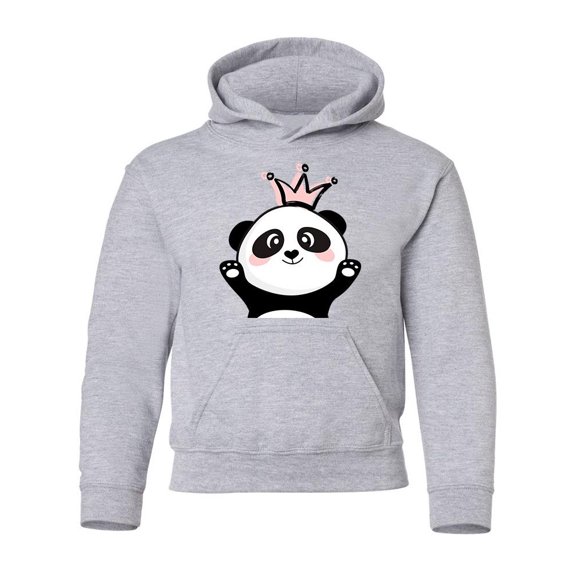 Cute Panda With A Crown Hoodie Juniors -Image by Shutterstock, x-Large