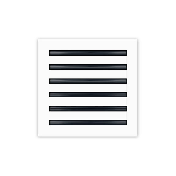 BUILDMART - 12x12 Modern AC Vent Cover - Decorative White Air Vent - Standard Linear Slot Diffuser - Register Grille for Ceiling, Walls & Floors - Texas Buildmart